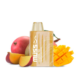 Vapeur jetable avec nicotine Muss Marmol 700 Saveur triple mangue