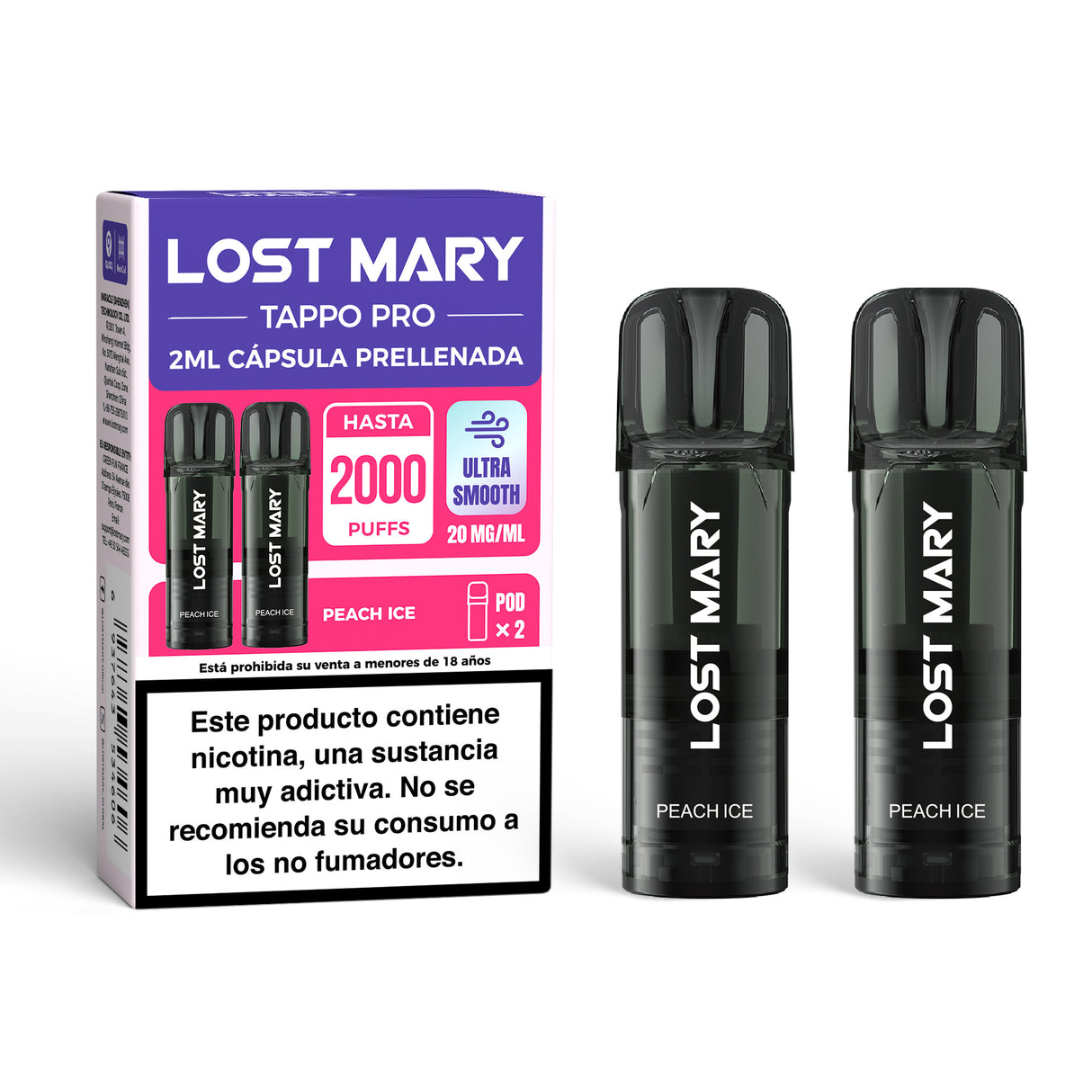 Cartucho x2 Lost Mary Tappo Peach