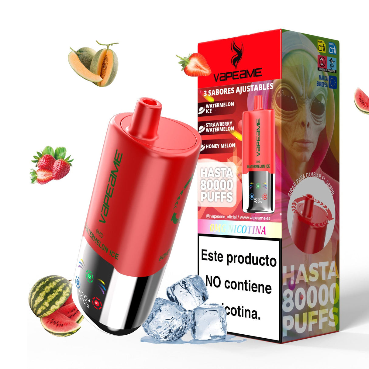 Vapeame 80.000 puffs 3 en 1 Red