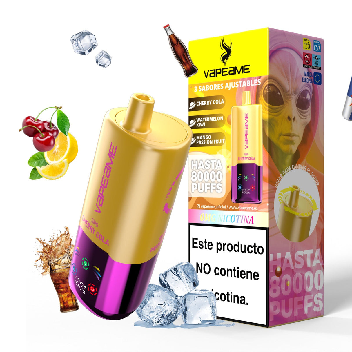 Vapeame 80.000 puffs 3 en 1 Yellow