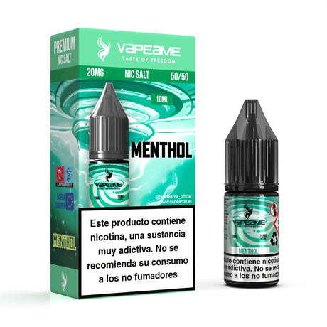 Vapeame Nic Salt Menthol 10ml 20mg sales de nicotina