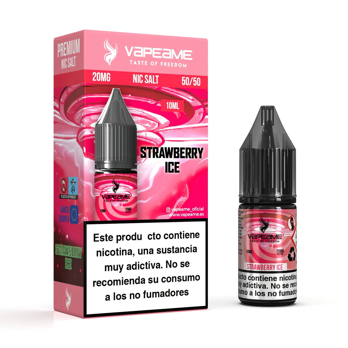 Vapeame Nic Salt Strawberry Ice 10ml 20mg sales de nicotina