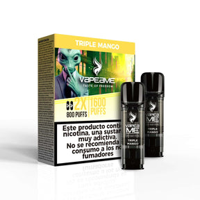 Vapeame To Revive Cápsulas Triple Mango 20mg 1600 puffs (2x800) pack de 2 pods.