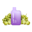 Sigaretta Elettronica Usa e Getta Lost Mary BM600 Uva 20 mg/ml, dispositivo compatto con un massimo di 600 spruzzi ed e-liquid al sapore di uva dolce e fruttato, design ergonomico con bocchino integrato e presentazione visiva ispirata all'uva che rappresenta il sapore del prodotto.