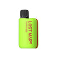 Vaper recargable Lost Mary Tappo Air Double Apple, dispositivo tipo pod compacto con batería recargable de 750 mAh y cápsula intercambiable de 2 ml, sabor doble manzana que combina manzana roja y manzana verde con perfil dulce y refrescante, diseño ergonómico en color verde con boquilla integrada y formato portátil fácil de usar.
