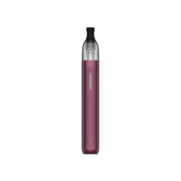 Sigaretta Elettronica Ricaricabile Vaporesso Eco One Kit Pro Pod in rosso con design cilindrico e finitura testurizzata, serbatoio superiore trasparente e bocchino nero integrato.