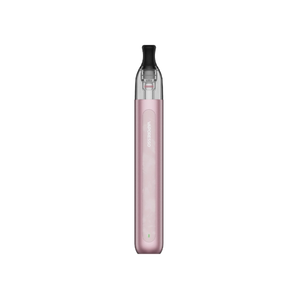 Sigaretta Elettronica Ricaricabile Vaporesso Eco One Kit Pro Pod in rosa con design cilindrico e finitura testurizzata, serbatoio superiore trasparente e bocchino nero integrato.