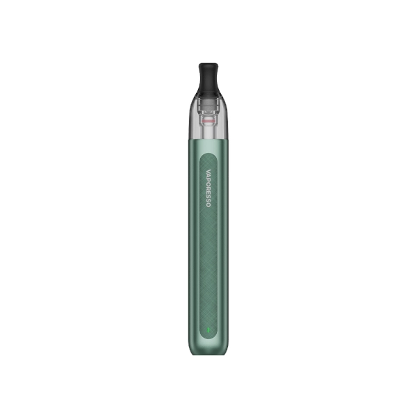 Sigaretta Elettronica Ricaricabile Vaporesso Eco One Kit Pro Pod in verde con design cilindrico e finitura testurizzata, serbatoio superiore trasparente e bocchino nero integrato.