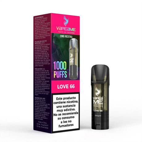 Cápsula Vapeame To Revive Love 66 x1 sabor tropical y frutal