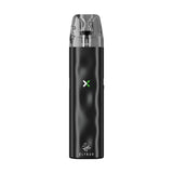 Vaper recargable Elfbar ELFX en color negro con diseño compacto tipo stick, indicador LED frontal, cartucho transparente superior y boquilla integrada.