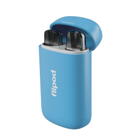 Estuche Flipod de color azul, para guardar los pods de tu vaper.