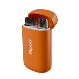 estuche flipod de color naranja, para guardar las cápsulas y pods de vaper.