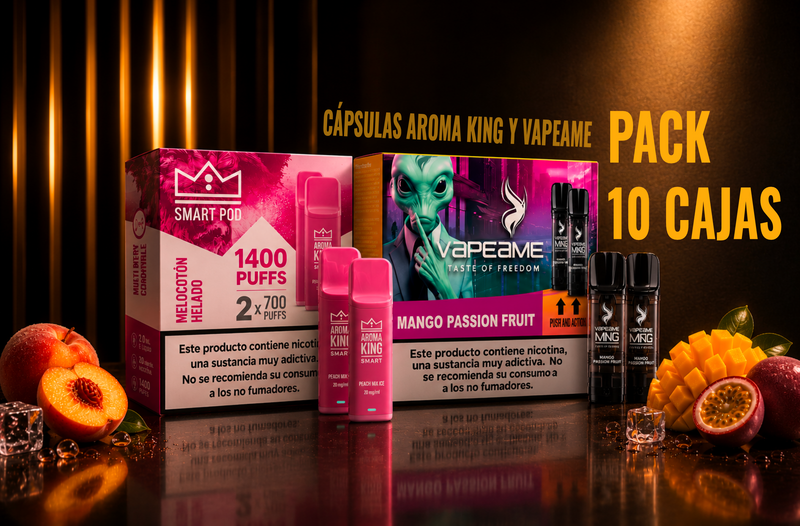 oferta de pack 10 cajas capsulas para vaper, en tuvapeo